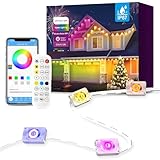 BTOOTB Luces Exteriores Permanentes - Luces RGBIC para Exteriores con Control APP, 15 Metros con 30 Luces LED para Aleros...