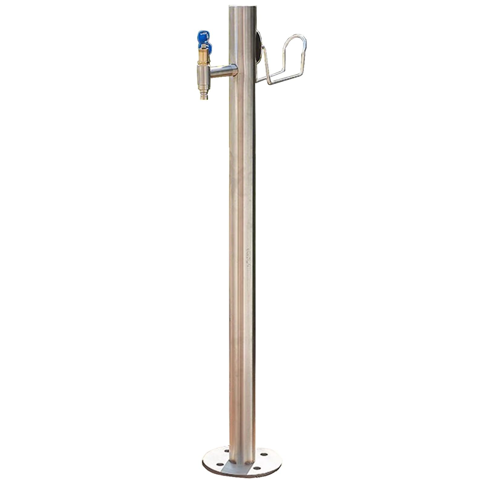 WOTZOV Stainless Steel Outdoor Water Column With Lockable Faucet, Floor-Mounted Garden Spigot For Backyard Irrigation And Washing, Durable Copper & Thin Design For Farm And Pasture U，One Color Thin