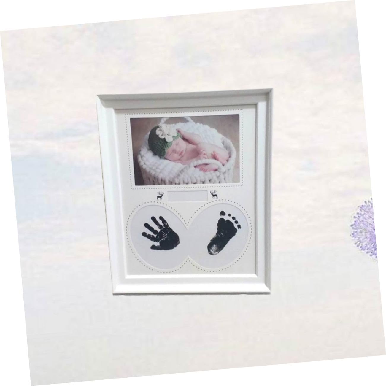 Beatifufu Handprint Footprint Photo Frame Newborn Baby Memory Frame Baby Shower Present
