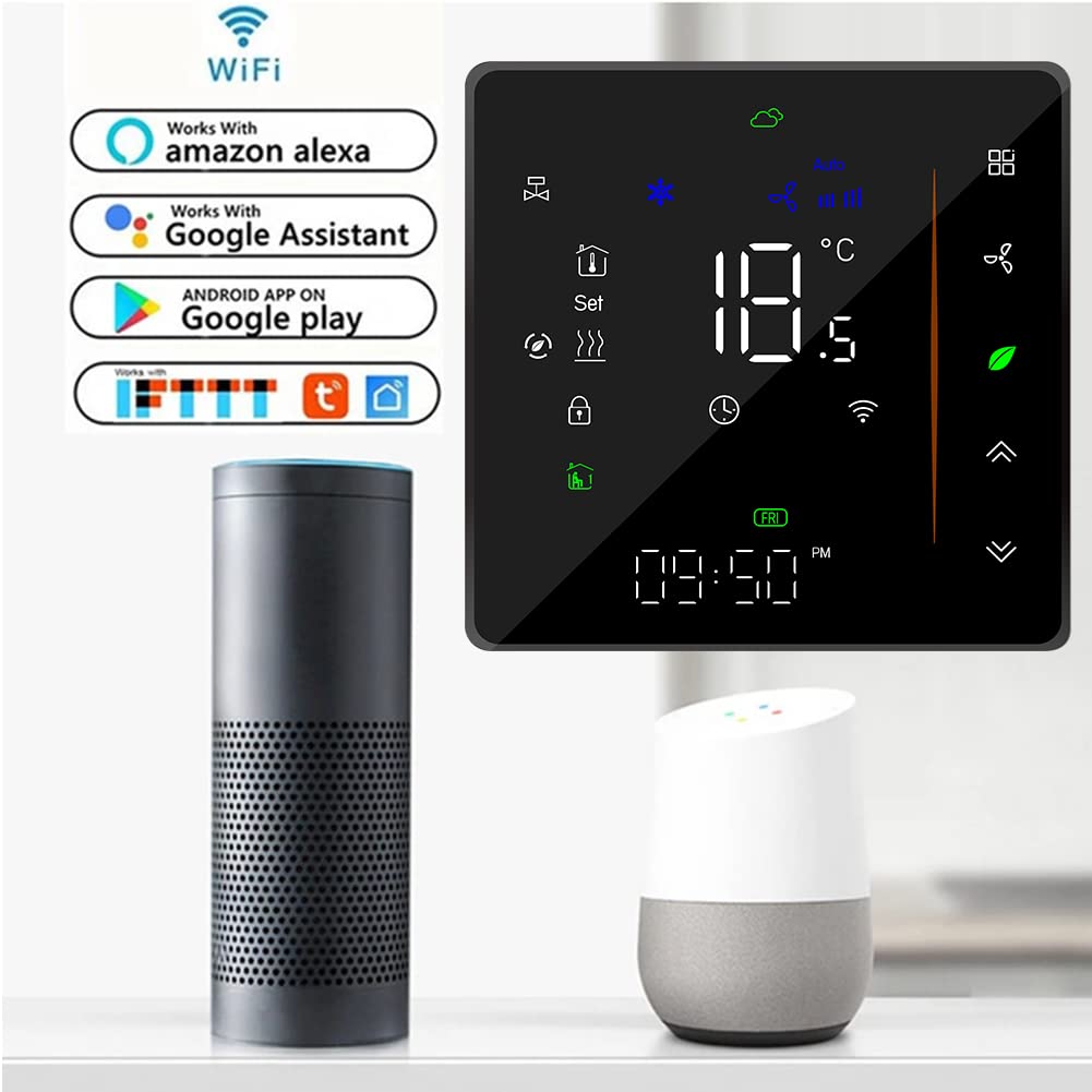 Tuya Smart Wifi Ir Controlador De Aire Acondicionado Termostato Con  Pantalla Lcd Control De Aplicacion Sensor De Temperatura Y Humedad Monitor 