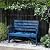 IVY&LANE Outdoor Bench | HDPE Plastic | 2-Person | Garden Benches | Weatherproof | Blue | for Patio Park Porch Outside Backyard