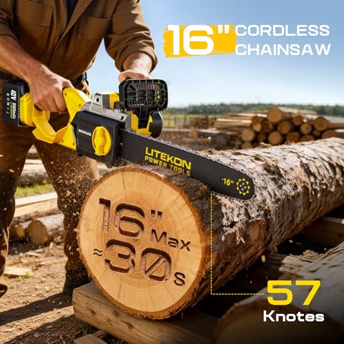 LITEKON 40V 16-Inch Cordless Chainsaw
