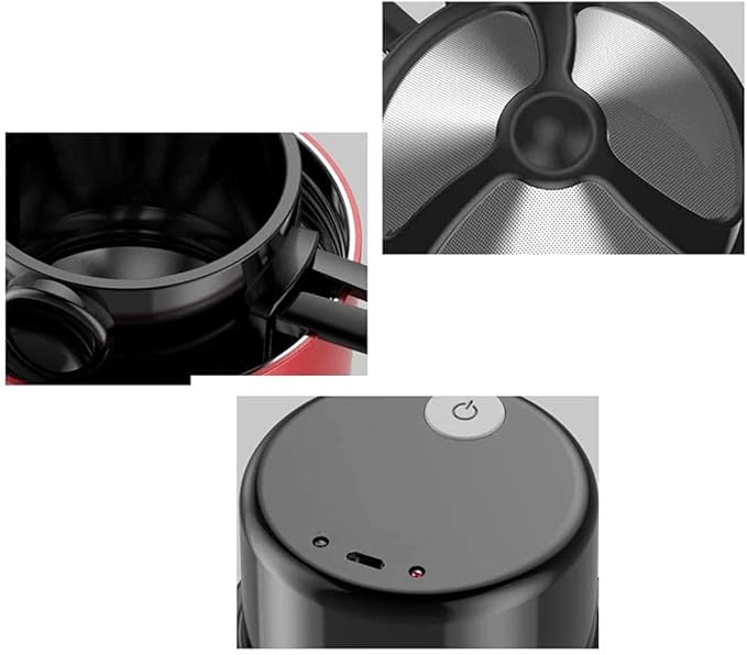 Cafetera Portátil Automática USB Recargable 450 ml con Filtro Permanente miniatura 4