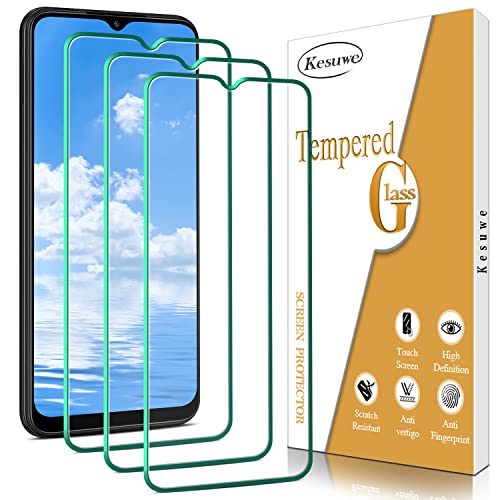 Kesuwe [3 Piezas] Protector de Pantalla para Samsung Galaxy A22 5G, Dureza 9H Cristal Templado, Antiarañazos, Antihuella, Fácil de Instalar, Sin Burbujas