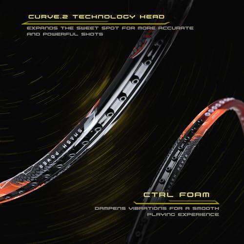 Image of Hundred Nano Neo 7000 (4U) Unstrung Badminton Racket with Full Cover | 83 Grams | Maximum Tension ≤32 lbs (Dark Red)