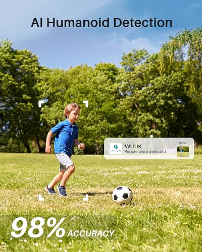 WUUK 2K Security Camera Wireless Outdoor System, 32GB Storage, No Monthly Fee, Camera Surveillance with 240 Days Battery Life, Compatible with Alexa & Google, Base Station + 2-Camera Kit - Image 6