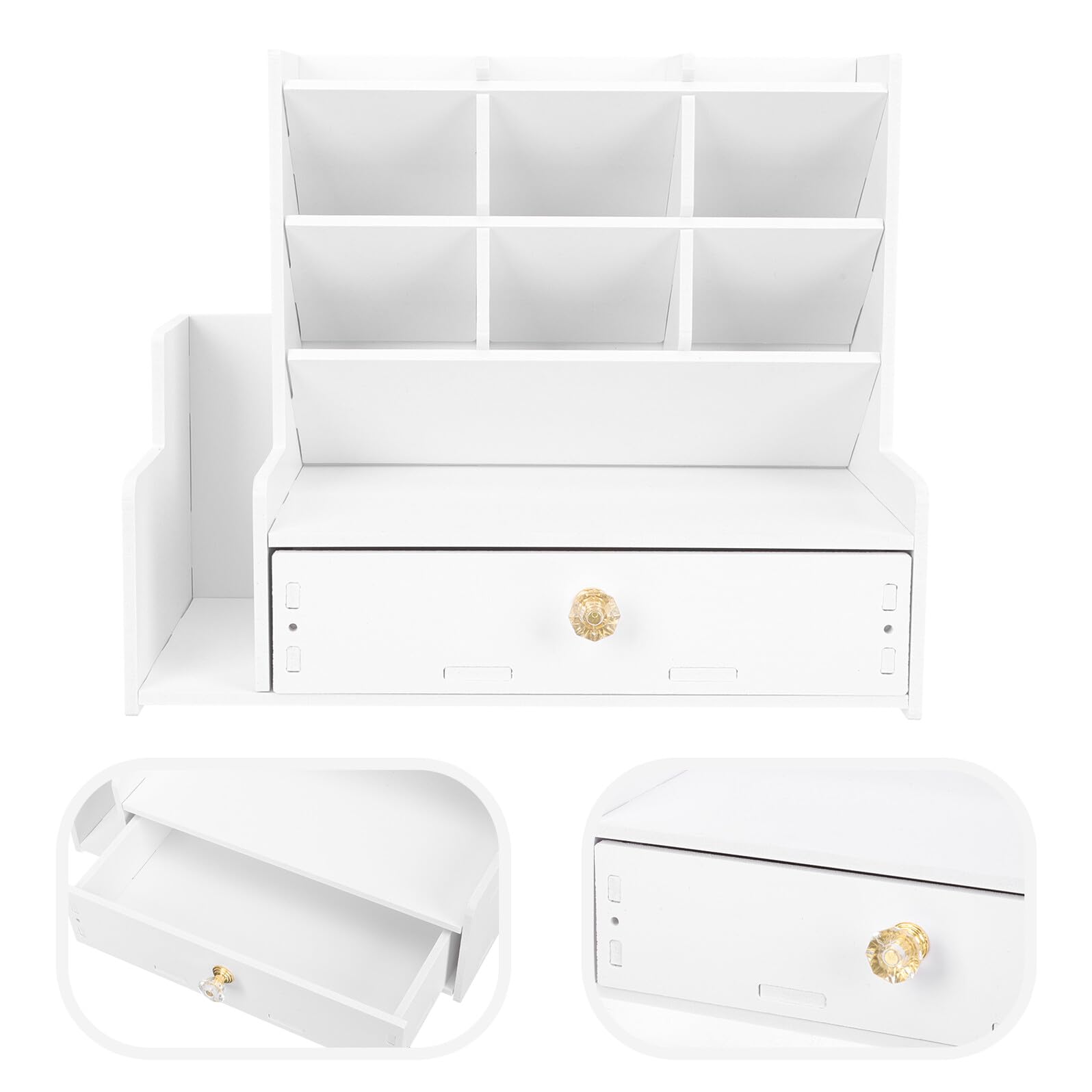 Porta Penne da Scrivania Multifunzione Organizer Multi-strato per Cancelleria Contenitore Versatile per Penne Matite e Telecomandi Design Semplice ed Elegante per Casa e Ufficio