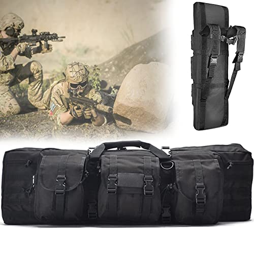 BomDog Bolsa Táctica para Rifleatirador Escopeta Arma de Fuego Transporte Militar Bloqueable Equipo de Caza Bolsa de Transporte/Black/118Cm