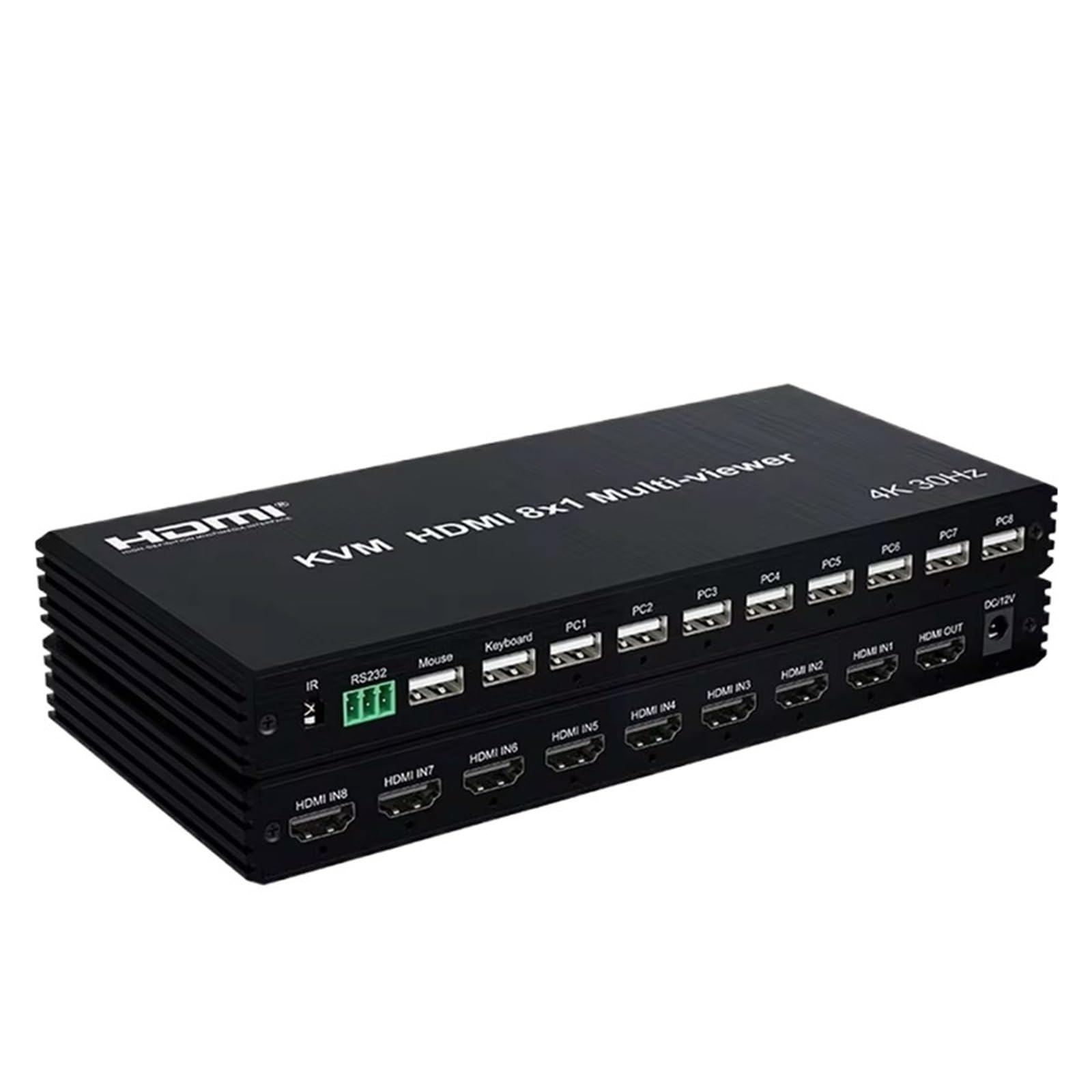 KVM HDMI Quad Splitter Screen Multiviewer 4x1 8X1 4k Multivisor HDMI KVM Quad 4x1 Seamless Segmentacion Switch for USB Keyboard(8X1 KVM 4K30,EU Plug)-image-45