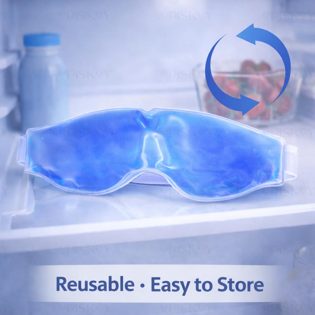 Episkey Cooling Gel Eye Mask with Ice Pad for Sleeping, Pain Relief & Dark Circles for Men & Women, Blue,Pack of 1 — Amazon image 7