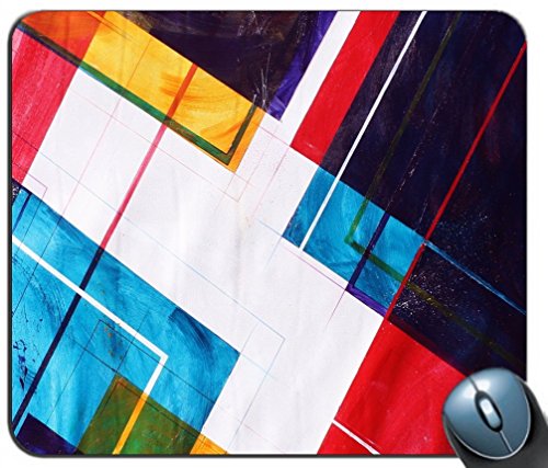 Preisvergleich Produktbild Bedrucktes rutschfestes Gummi Komfortables, individuelles Computer-Mauspad, Mausmatte, Mauspad, Abstraktionsformen Linien-Spotmuster-Mauspad