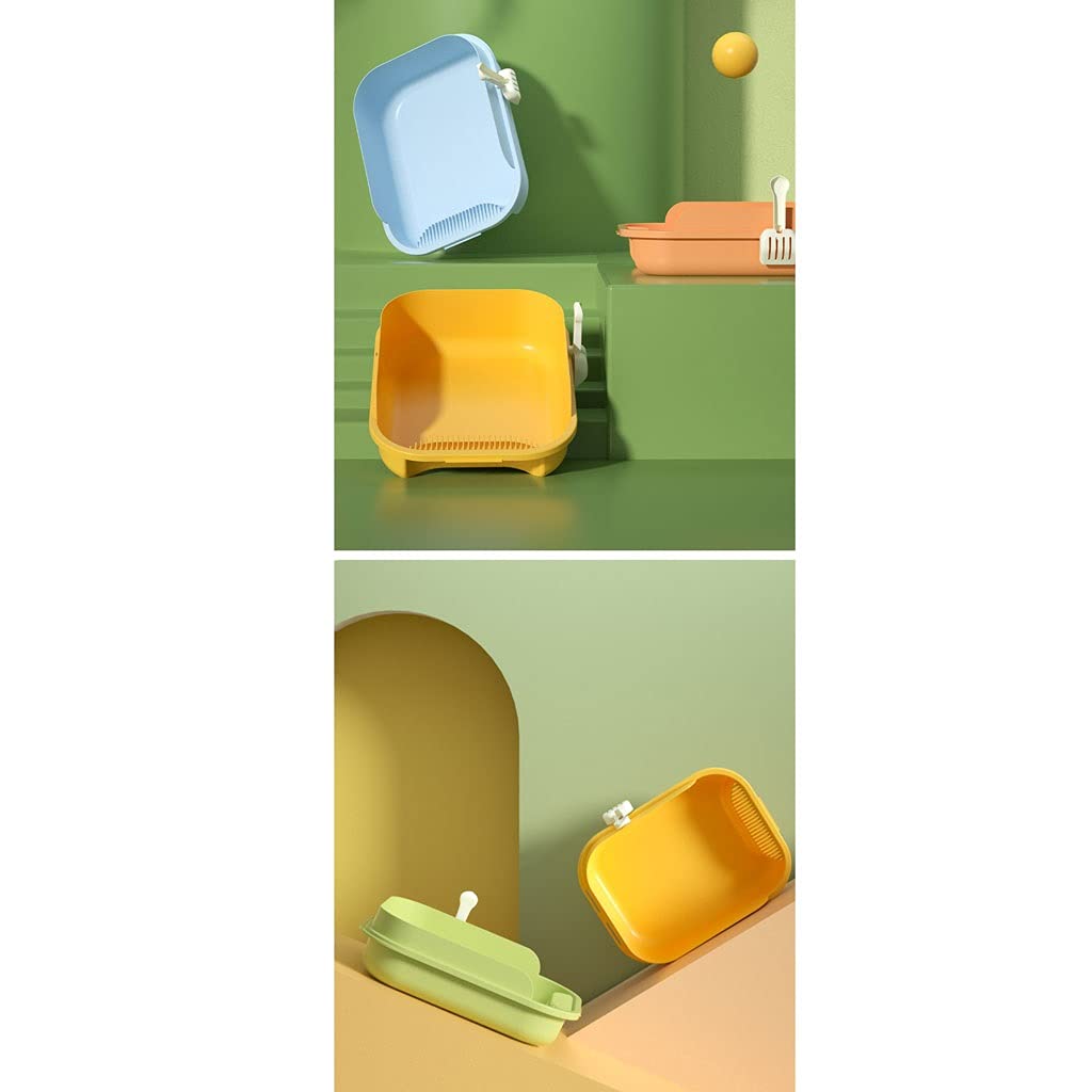 Lettiera per Gatti Scatola di lettiera di grandi dimensioni di un pezzo A prova di spruzzi semi-chiusura del cat Deodorizing Kitten Adult Cat Cage Cage può essere posizionato e facile da pulire Toilet