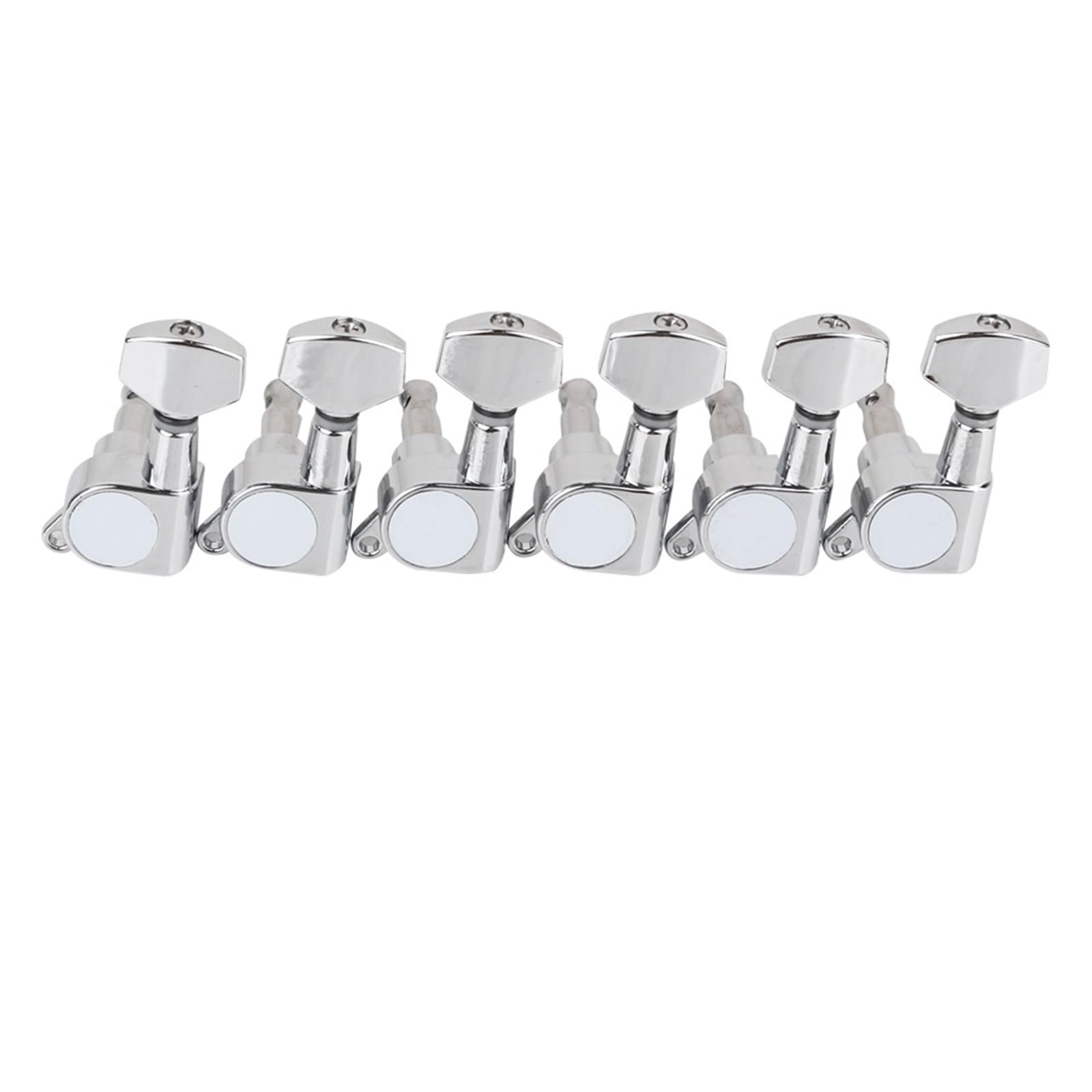 6 Teile/satz Elektrische Gitarre Mechaniken Stimmschlüssel Saiten Mechaniken Pegs Silber Farbe Chrom Kleine Taste(6L)