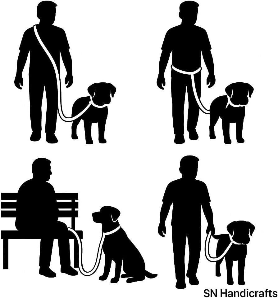 パステルハンドメイドロープリーシュ 犬用ロープ かわいい犬のリーシュ 編み込み犬用コットン ハンズフリーリーシュ 7フィート