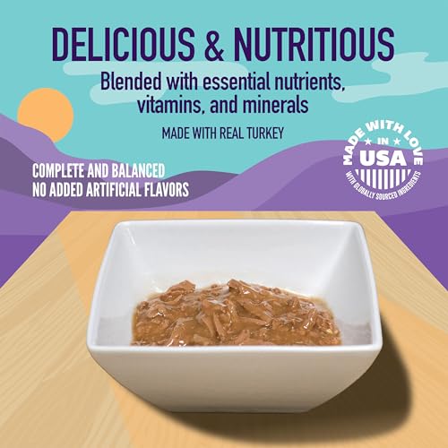 Image of A Strong Heart Canned Wet Cat Food, Turkey & Cheese Dinner in Gravy - 5.5 oz Cans (Pack of 24), Made in The USA with Real Turkey