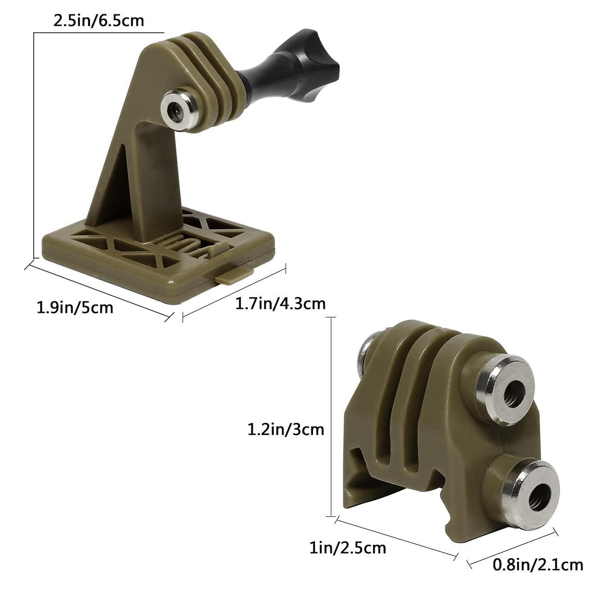 Adaptateur de Support pour Supports Picatinny Rails Support de Base de Casque NVG Caméra GoPro