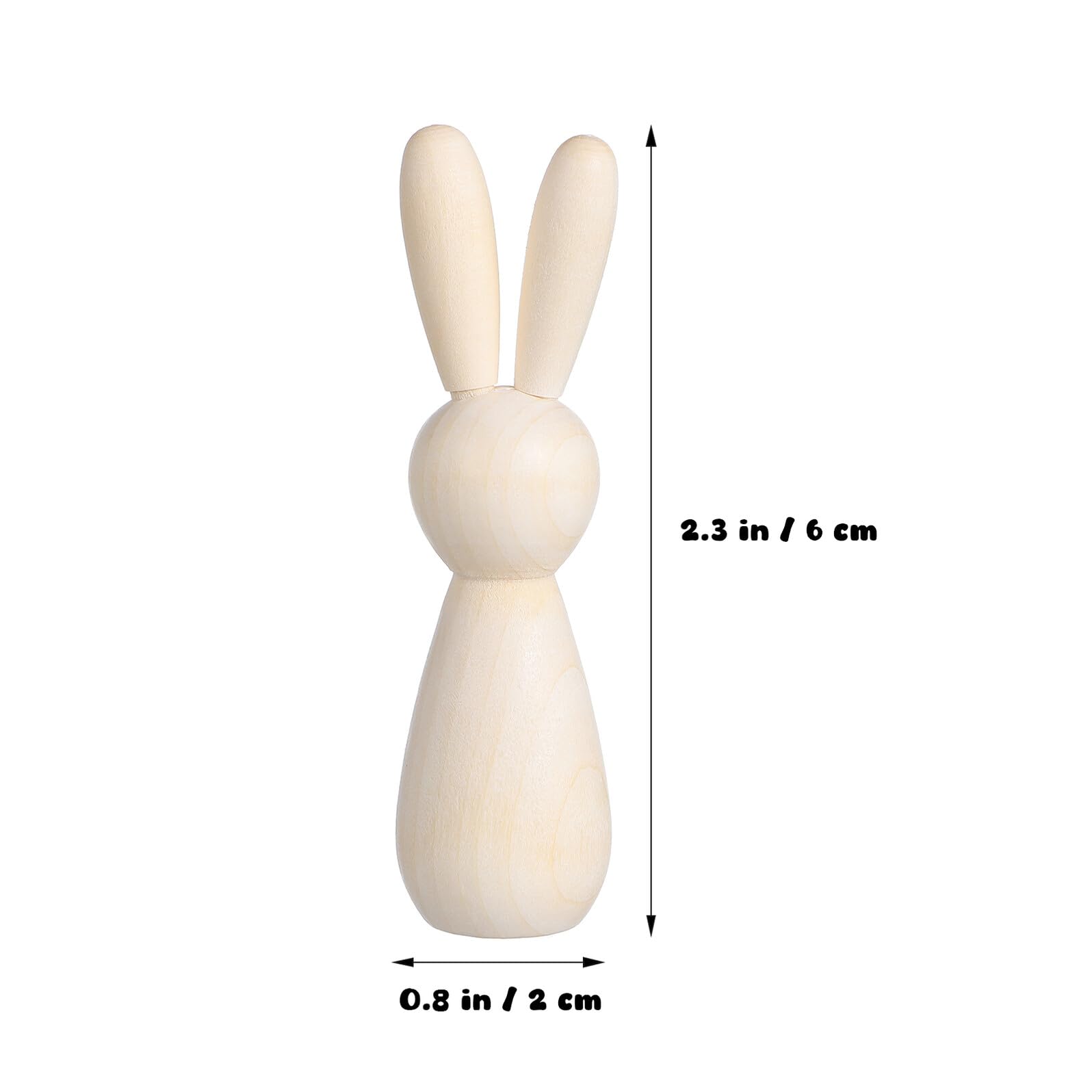 de Figuras de Conejo para Pintar y Bricolaje sin Terminar 5 Piezas de Madera Color Beige para Decoración de Mesa en Habitaciones Infantiles