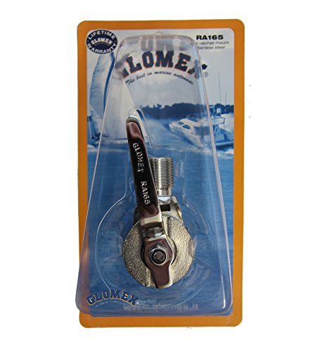 'Acero inoxidable relingsh Projector Glomex ra165  Borda ajustable Soporte para Marino Borda para receptor GPS y antenas de tubo de diámetro 22  25 mm (flexible). Borda para antena y receptor 1 rosca exterior