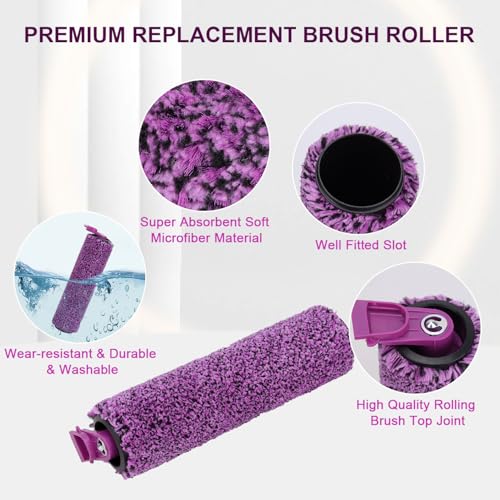 Image of SD201 Brush Roller for Shark Steam Pickup 3-in-1 Steam Mop SD200 /SD201 /SD201C /SD201Q /SD205 Vacuum Cleaner, 3 Brush Roll, 1 Cleaning Tool Replacement Parts Accessories Kit - 2 Pack
