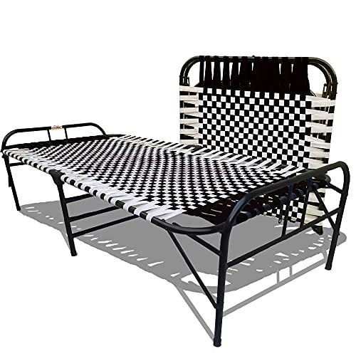 Image of ARTEMIST Portable Single Folding Beds Space Saving Heavy Duty Foldable Beds Frame /khat Cot for Sleeping Beds Sturdy Metal Beds Frame Space Saving Design 3X6 feet (Black Classic Bed)