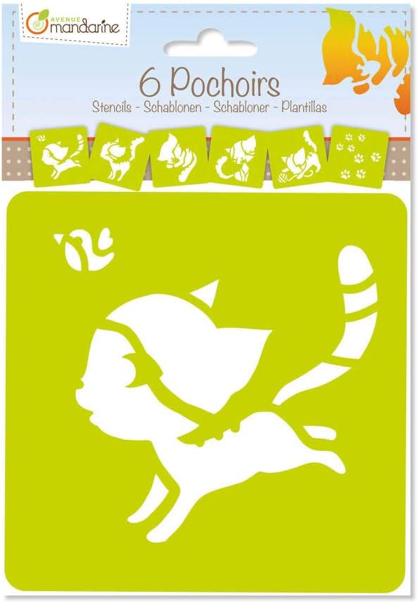 Avenue Mandarine Cat Stencil Set