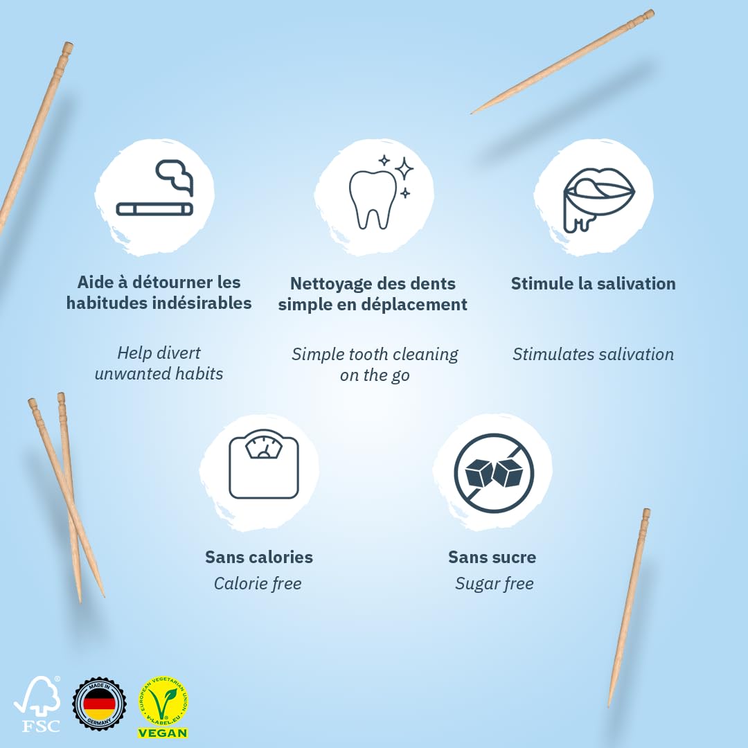 Wunder cure-dents aromatisés rechargeables - sans plastique - haleine fraîche anti-mauvaise haleine