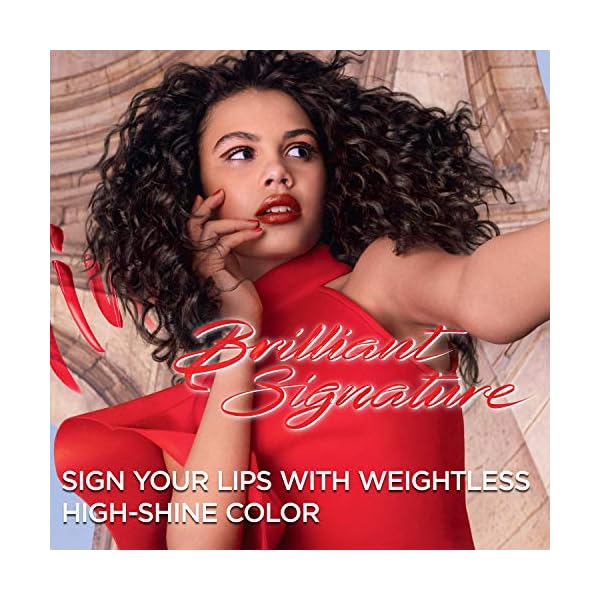 L'Oreal Paris Brilliant Signature Shiny Lip Stain Lipstick, Be Outstanding 0.21 Fl Oz.