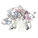 BodyJewlryOnline 12 Randomly Picked Belly Rings Hearts Jewels Butterflies Surgical Steel 14 Gauge, Allergy Free, Comfortable and Long Lasting