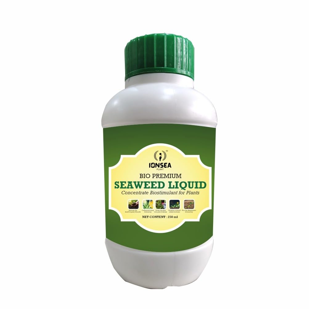 organic seaweed liquid concentrate fertilizer for plants (250ml) | natural seaweed extract for growth, root & flower boost | indoor & outdoor garden soil conditioner-image-15