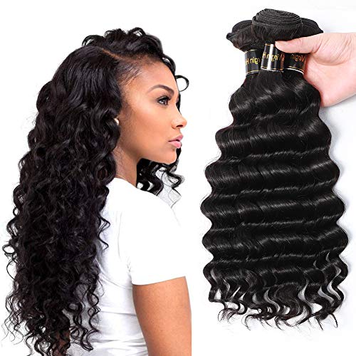 Brazilian Virgin Hair Loose Wave Hair Weave 3 Bundles 300g 14 16 18 inch Unprocessed Loose Deep Wave Virgin Human Hair Weave Natural Black