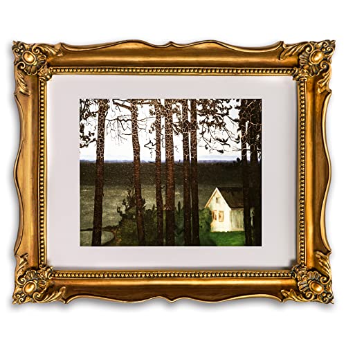 Image of Saysmile Vintage 11x14 Picture Frame with Embossed Flower, Ornate Gold Frame for 11x14 or 8x10 Photos with White Mat, Antique Baroque Frames with Hook for Wall Mounting Display(Bronze)