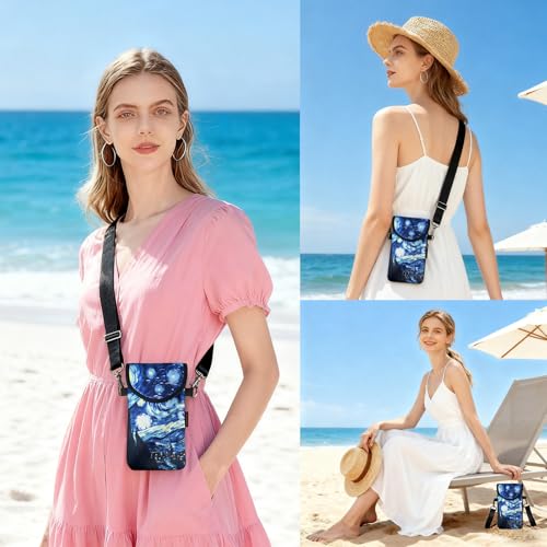 Image of Neoprene Phone Sleeve Pouch Case Bag for Men Women w /Crossbody Strap /Neck Lanyard for iPhone 17 /16 /15 /14 Pro Max, Samsung S25，Pixel 10