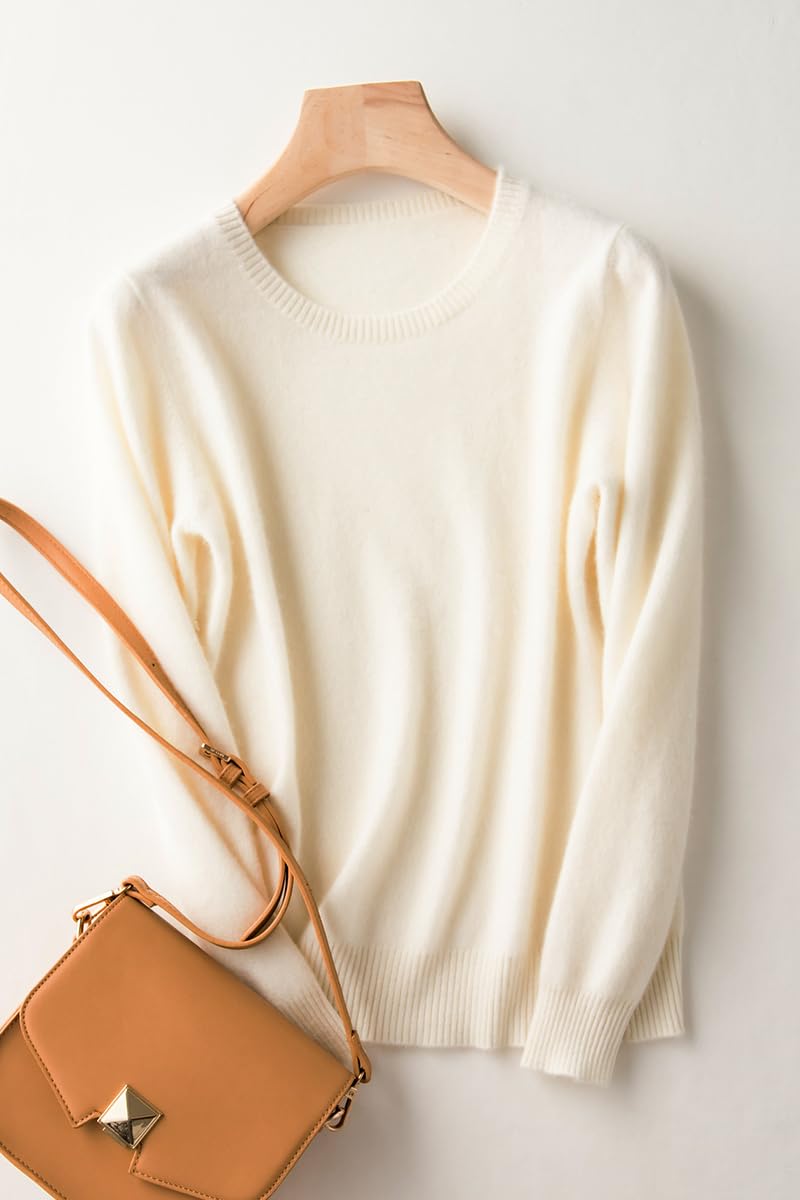 e-girl Pull Femme Col Rond Manches Longues Cachemire Laine,EU 34-42