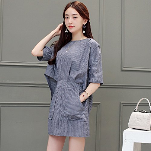 Robe en coton et lin GUO parfaite pour flâner en terrasse l'été en taille S