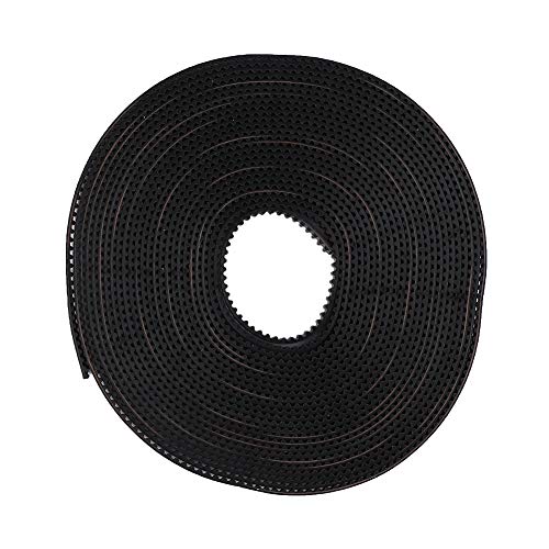 Timing Belt for 3D Printer, 5m X 6mm Black Rubber Synchronous Wheel Kit with 20 Teeth, Ideal for Prusa, MendelMax, Repra