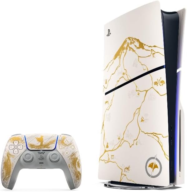 Análise do Pack do console PlayStation®5 Edição Limitada Ouro: Uma Jóia para Gamers! 1 Pack do console PlayStation®5 – Edição Limitada Ouro - Ghost of Yōtei