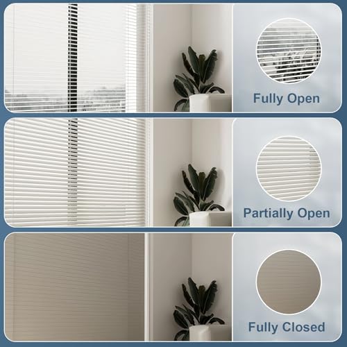 Persianas venecianas de aluminio con listones de 25 mm regulables y montaje manual rápido 5