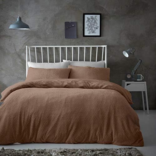 GC GAVENO CAVAILIA Teddy Duvet Covers Double Bed Set, Popcorn Fleece Bedding Set, Soft & Fluffy Quilt Covers, Comforter Bed Set, Blush Pink