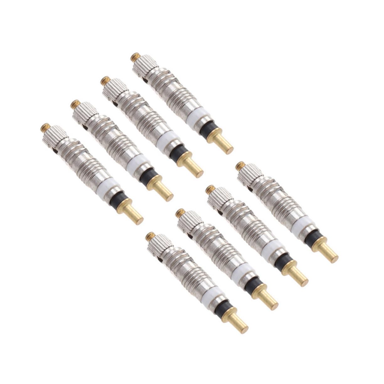 ibasenice 16pcs Valve Stem Core for Tubeless Road Bike Compatibility Plated Stops Air Leaks Replacement for Old Cores