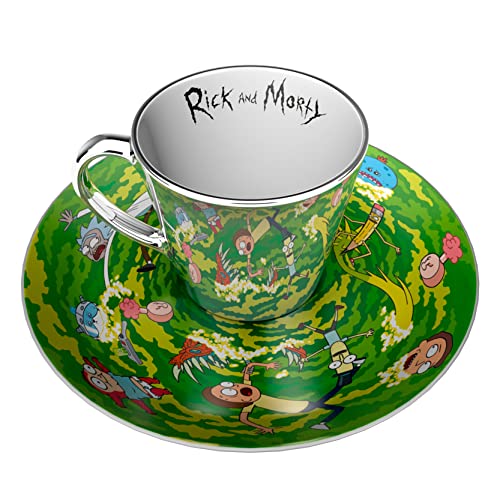 Assiette et Miroir Rick & Morty : transformez votre salon en labo geek