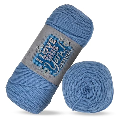 Image of Hobby Lobby Medium Blue I Love This Yarn, 355 Yards