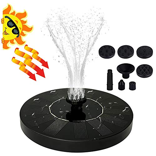Jsdoin Solar Fountain Pump, Solar Powered Bird Bath Fountain Pump,Free Standing Outdoor Submersible Fountain Panel Kit for Pond, Pool, Patio, Garden