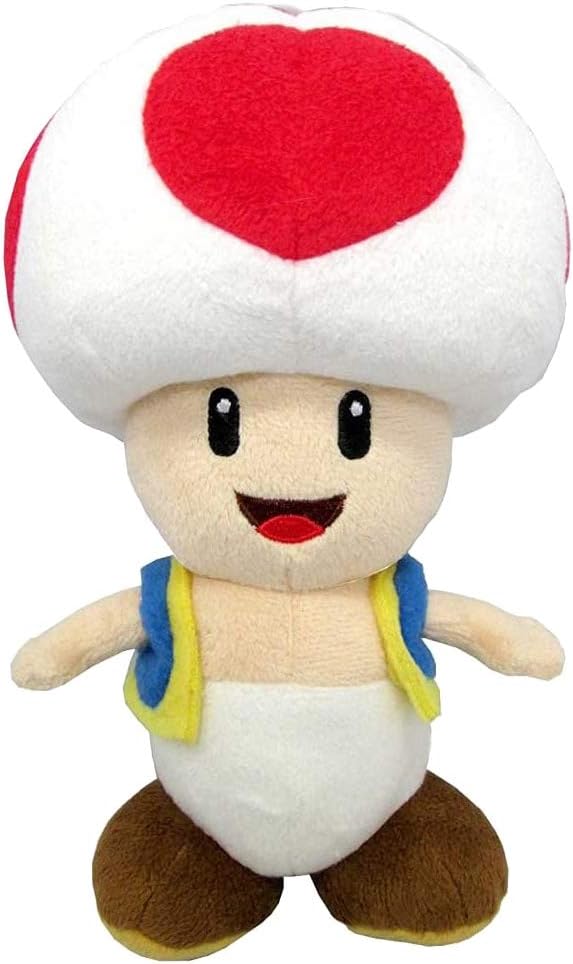 Super Mario Sanei Toad 20cm Plush Officially Licensed