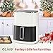 OLIXIS Air Fryer 6 Quart with Window Square Air Fryer 12-in-1 Air Fry, Roast, Reheat, Dehydrate, Bake, Steam, Fries, Custard, Chicken, Wings, Sea Food, Vegetabels,400F Beige