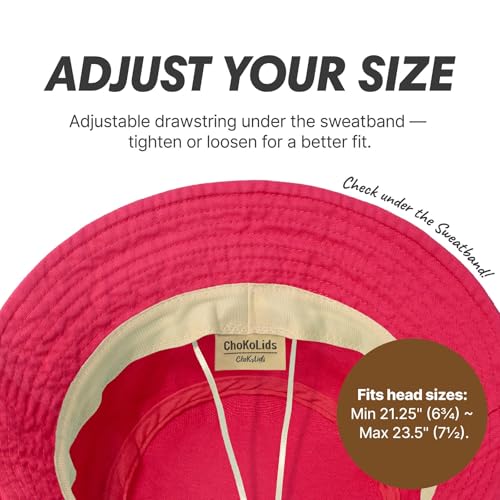 Image of Hot Summer Bucket Hat Trendy Cotton Sun Cap for Beach Golf Fishing | Breathable cotton, fun outdoor vacation style, packable boonie design for men and women