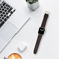 Vista 28 de Bandini Correas de cuero para mujer para Apple Watch de 1.496 pulgadas, 1.575 pulgadas, 1.614 pulgadas para mujer, correa delgada de cuero iWatch