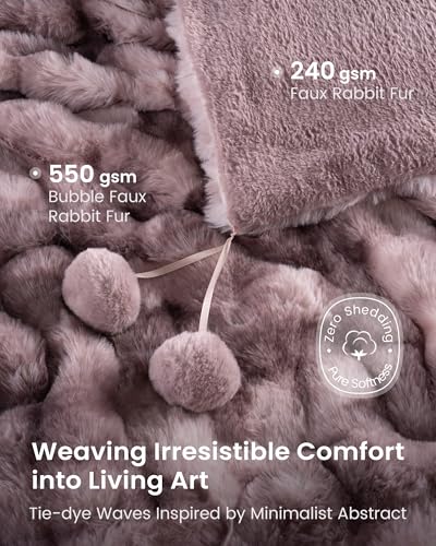 Image of Bearhug Heated Blanket Full Size 77 inchx 84 inch, Luxurious Faux Rabbit Fur Dual-Sided Electric Blankets, 10 Heat Settings Heat Blanket, 9 Hour Auto Shut-Off, Machine Washable, Gift-Ready Elegant Packaging