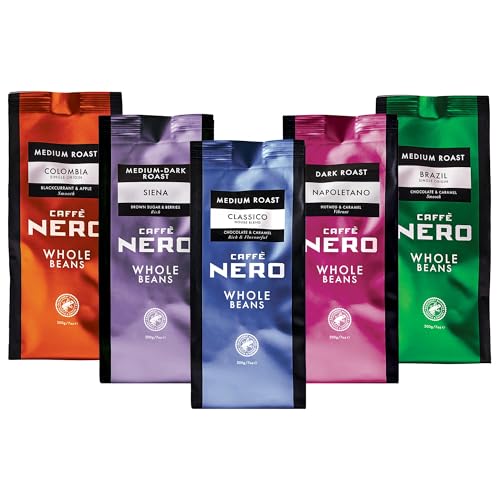 Caffè Nero Discovery Gift Box Selection Pack Roasted Coffee Beans 1KG (5 x 200g)