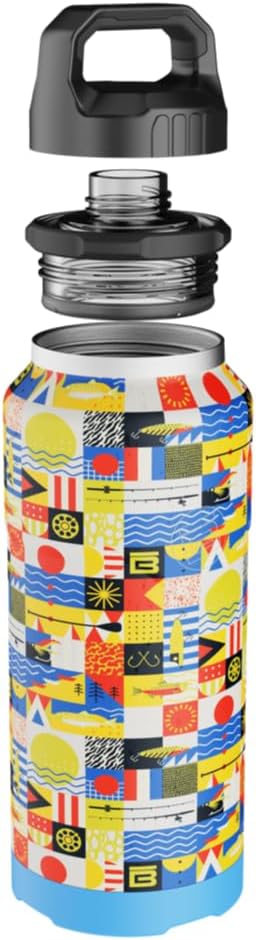 BOTE MagnePod Drinkware MagneBottle includes Screw on Cap with Grab Handle Bottle Magnetically attaches to Compatible SUPs Kayaks Floats Hangouts 36 oz Multiple Colors