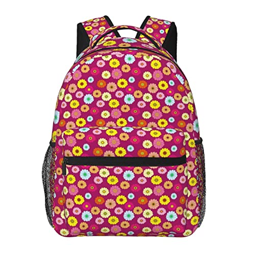 Sac à dos ordinateur motif floral grand format homme et femme